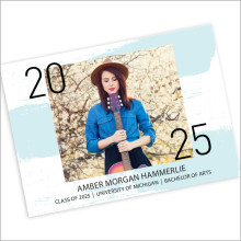 Painted Swish Graduation Announcement