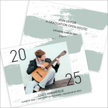 Painted Swish Graduation Invitation