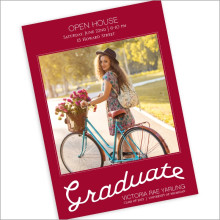 Bold Graduate Photo Card Invitation