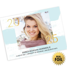 Painted Swish Foil Photo Card