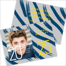 Painted Swash Graduation Photo Card Invitation