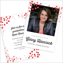 Colored Shimmer Bubbles Photo card Invitation