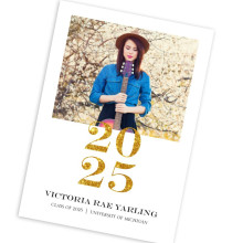 Faux Foil Year Photocard