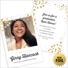 Foil Bubbles Graduation Invitation