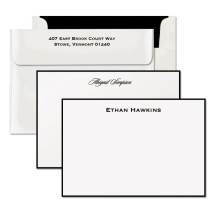 Letterpress Black Hand Bordered Card