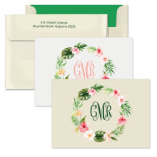 Watercolor Wreath Notes