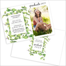 Mint Ivy Graduation Invitation