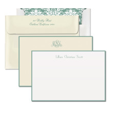 Sage Hand Bordered Correspondence Cards