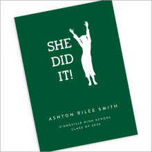 She Did It! Announcement