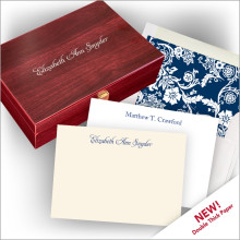 Double Thick Letterpress Cards and Personalized Gift Box
