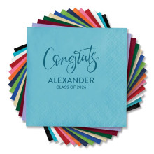 Congrats Grad - Letterpress Beverage Napkins