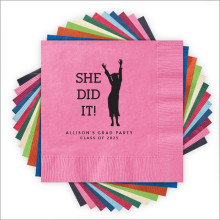 She Did it!- Letterpress Napkins