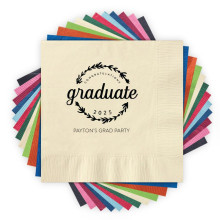 Graduation Wreath Letterpress Napkins