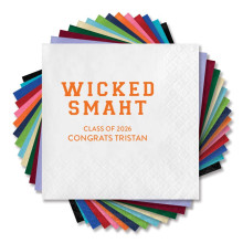Wicked Smaht - Letterpress Beverage Napkins