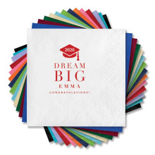 Dream Big Grad Cap - Letterpress Beverage Napkins