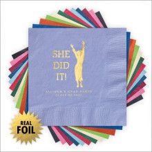 She Did it! - Foil Napkins