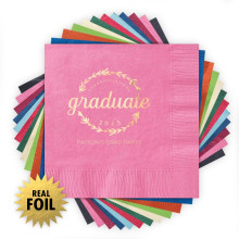 Graduation Wreath Foil Napkins