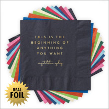 	 Beginning...Grad - Foil Napkins