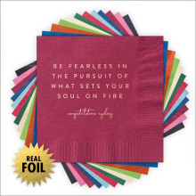 Be Fearless...Grad - Foil Napkins