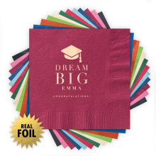 Dream Big Grad Cap - Foil Napkins