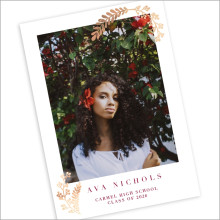 Oh My Sprigs Faux Foil Graduation Announcement