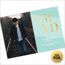 Bold Grad Foil Graduation Announcement