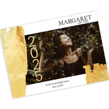 The Gold Year Faux Foil Graduation Announcement