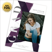 Foil Canvas Foil Graduation Announcement
