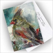 Colorful Cardinal Greeting Card