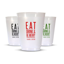 Drink & Be Merry Large Tumblers Modern Imprint Design 2