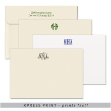 DYO Correspondence Cards with Monogram Raised Ink