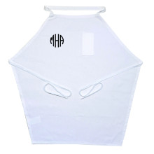 Adult Top Pocket Apron - White with Monogram