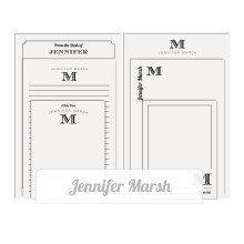 Initial Memo Pad Set with Acrylic Holder