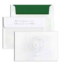 Intricate Embossed Initial Notes 