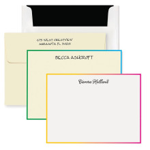 Gradient Bordered Correspondence Cards
