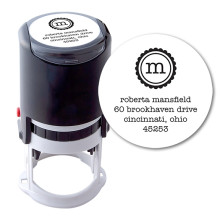 Scallop Initial Round Stamper