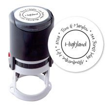 Last Name Round Stamper