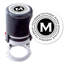Bold Initial Round Stamper