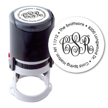 Script Monogram Round Stamper