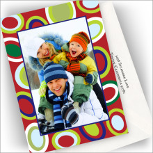 Holiday Circles Photo Cards - Vertical