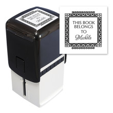 Ornate Book Label Square Stamper