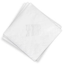 Embossed Monogram Beverage Napkins