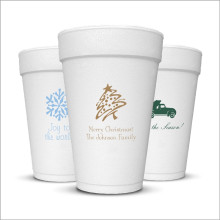 Holiday DYO 16 oz. Foam Cups - with Design