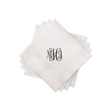 Premium Linen-Like Beverage Napkins with Monogram