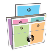 Spring Fling Memo Pads & Holder - with Monogram