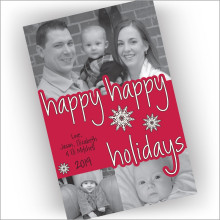 Happy Happy Holidays Photo Card