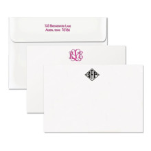 Letterpress Cards with 100% Cotton Paper - with Monogram