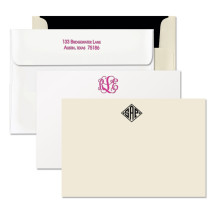 Letterpress Cards with 100% Cotton Paper - with Monogram