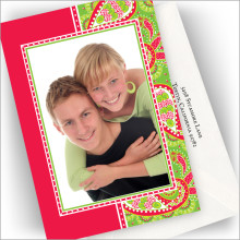 Holiday Paisley Photo Cards - Vertical