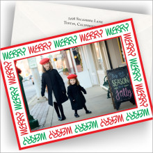 Merry Merry Border Photo Cards - Horizontal